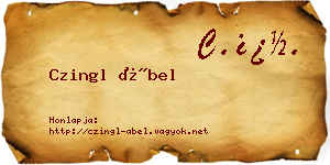 Czingl Ábel névjegykártya